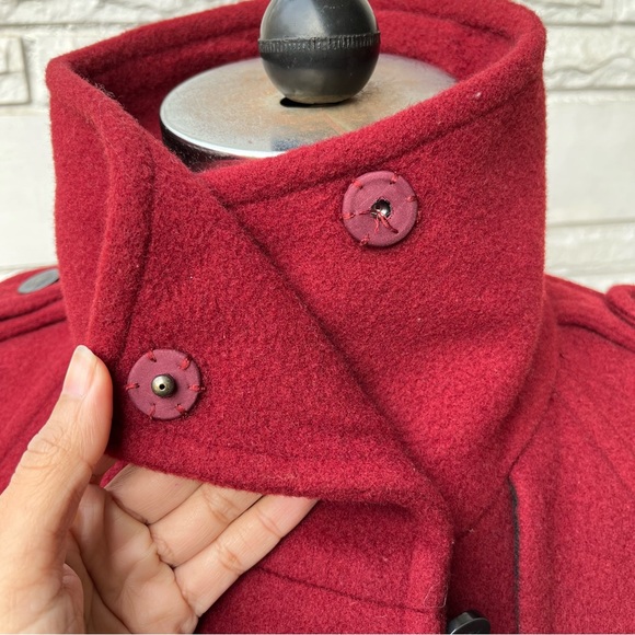 Maroon Korean Trench Coat - Picture 11 of 14